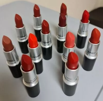 MAC Lipstick 23 Beautiful Shades For All Skin Tones -Full Size 3g- Long Wearing • £9.99