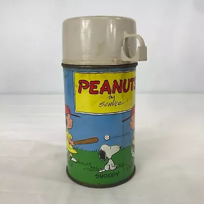 Vintage Original 1959 Peanuts Lunchbox Thermos Only • $29.75