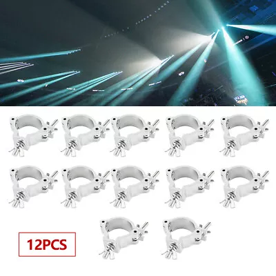 12 Pcs Stage Light Clamps Hook O-Clamp Aluminum Alloy For DJ Truss Lighting ! • $36.10