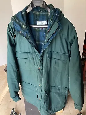 Vintage XLT Fieldmaster Jacket Parka Snorkel Coat Large Army Green Hooded Heavy • $19.99