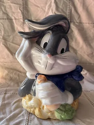 1993 Looney Tunes BUGS BUNNY Cookie Jar Warner Brothers Ceramic With Box • $34.99