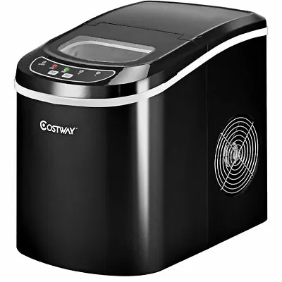 Costway Portable Compact Electric Ice Maker Machine Mini Cube 26lbs/Day Black • $109.99