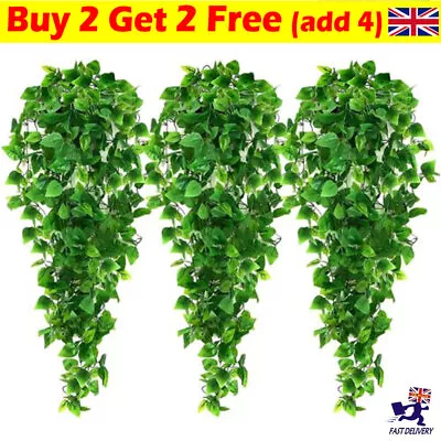 Artificial Ivy Garland Leaves Fake Hanging Plants Trailing Vine Wedding Home • £4.99