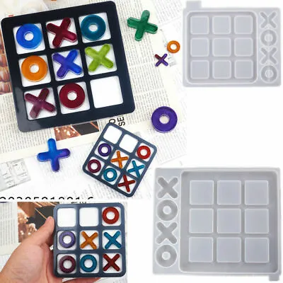 £3.89 • Buy XXOO Game Board XO Silicone Resin Casting Mold Crystal Making Epoxy Mould Craft