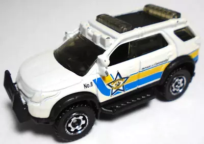 2012 Matchbox Ford Explorer #8 Sheriff White 1:70 Diecast 2 3/4  Police Truck • $10.99