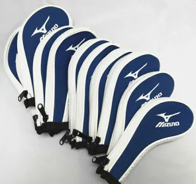 White/Blue 11Pc Mizuno Golf Club Iron HeadCovers Long Zipper Quality • $30.27