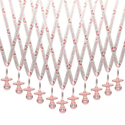 36PC Es Una Niña Spanish Printed Baby Shower Pacifier Necklaces Party Favors • $19.99