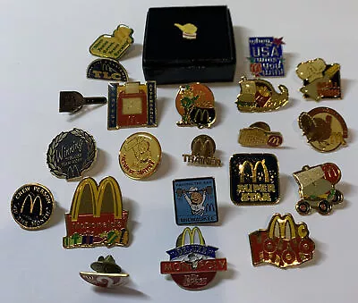 McDonald's Advertising Lapel Pins LOT Of 22 Vintage Employee And Vendor PINS • $39.99