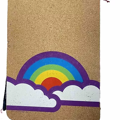 70s 80s Rainbow Corkboard Cork Board Clouds Vtg 17 X 11” Bulletin Purple Blue • $19.95