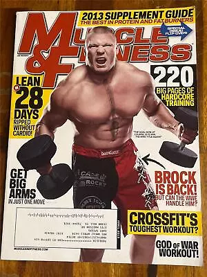 MUSCLE & FITNESS Bodybuilding Magazine WWE Wrestler BROCK LESNAR 4-13 • $7.99