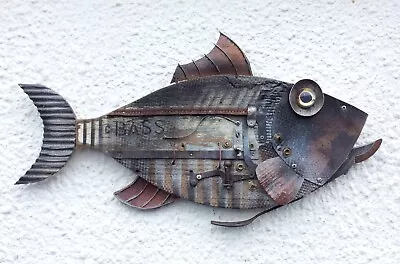 £55 • Buy Handmade Driftwood Fish Industrial Recycled Hand-painted Wall Art Coastal Unique