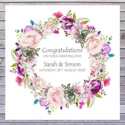 WEDDING DAY CARDS  Personalised Son Daughter Grandson Granddaughter Happy Couple • £3