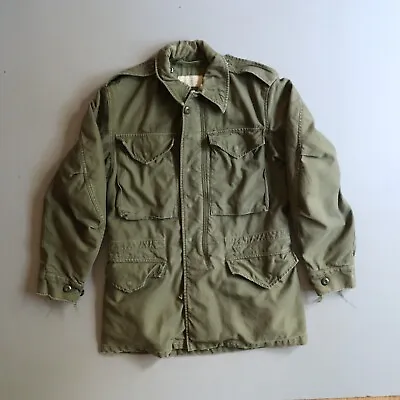 1960s Vintage M65 Field Jacket Military US ARMY Coat VIETNAM Era Green Og107 XS • $165