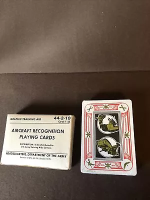 $12.95 • Buy US Army Aircraft Recognition Playing Cards - GTA - 44 - 2 - 10 1979 Sealed