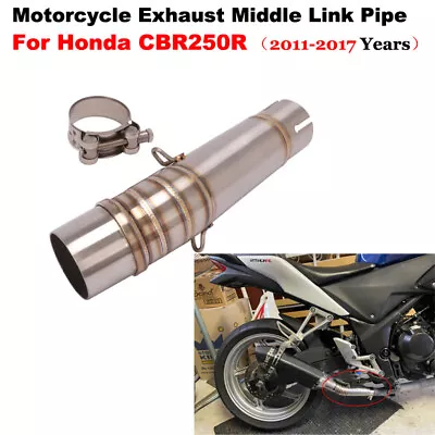 For Honda CBR250R 2011-2017 Slip On Exhaust Modified Middle Connecting Link Pipe • $49.39