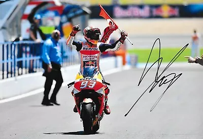 Marc Marquez (#93) Signed 8 X12  Moto GP Celebration  Photo + COA • $93.32