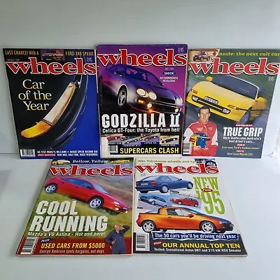 Wheels Car Magazine Bundle X 5 Jan May July Aug Dec 1994 Editions Vintage • $31.50