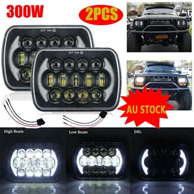 For 1983-2004 Toyota Hilux LED Headlights 5X7'' Hi/Lo Beam DRL Head Light Kit AU • $72.89