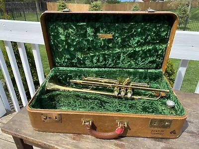 Vintage 1949 The Buescher Aristocrat Model 205 Pro Trumpet W/ Original Case !! • $749