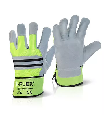 Canadian High Quality Hi Vis Rigger Gloves Fleece Lined Glove For Gardening DIY • £7.20