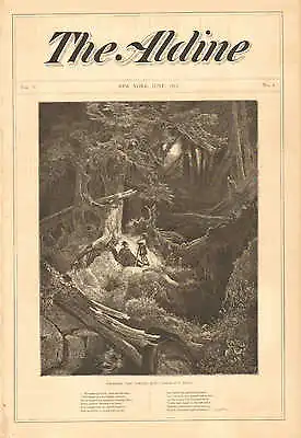 Kwasind The Strong Man By T. Moran Verse By Longfellow 1872 Antique Art Print • $18