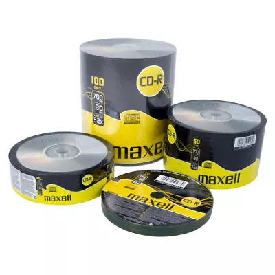 Maxell CD-R Recordable Blank CD Discs Sleeves Media Music Writable 80Min 700MB • £3.99