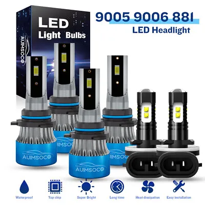 LED Headlight Fog Light Kit High Low Beam Bulbs 6500K For Chevy Camaro 1998-2002 • $69.99