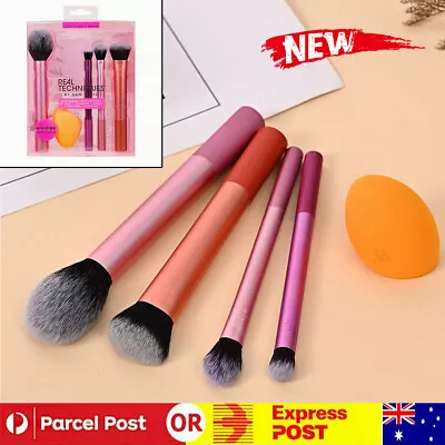 Real Techniques Makeup Brushes Set Foundation Smooth Blender Sponges Puff Tool • $17.86