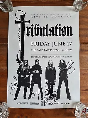 $20 • Buy TRIBULATION - Signed Aus A3 Tour Poster. Watain, Behemoth, Venom