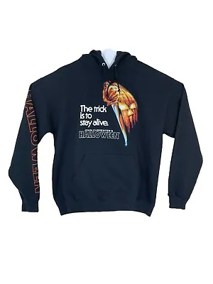 John Carpenters Halloween Hoodie “The Trick Is To Stay Alive.” MEN Large Black • $34.77