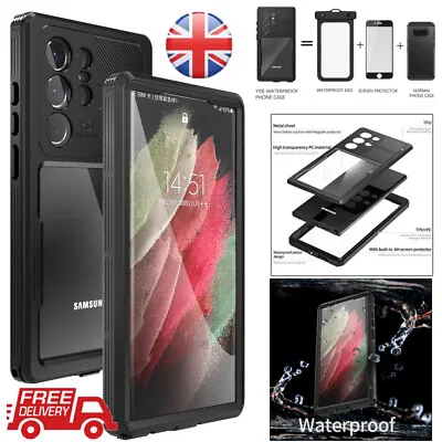 For Samsung Galaxy S23 Ultra S23 Plus IP68 Waterproof 360° Full Body Case Cover • £16.07