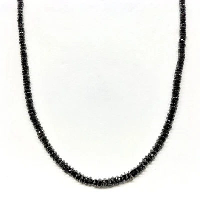 $399 • Buy Beautiful Sparkly Jewelry Necklace Black Diamond 30.85ct White Gold Pre-owned