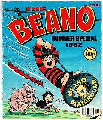 The Beano 1992 Summer Holiday Special Comic Dennis Menace Minnie Minx Gnasher • £1.75