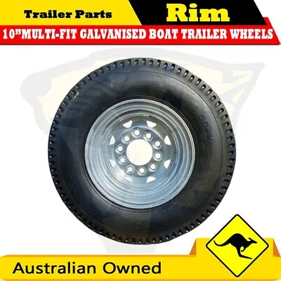$90 • Buy 10  Galvanised Multi-fit Boat Trailer Wheel With Tyre To Suit Ford & HT Hubs