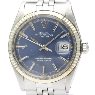 $4811.18 • Buy Vintage ROLEX Datejust 1601 White Gold Steel Automatic Mens Watch BF553400
