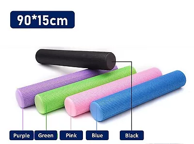 Pilates Foam Roller Long Physio Yoga Fitness GYM Exercise Training 45/90CM EVA • $40.95