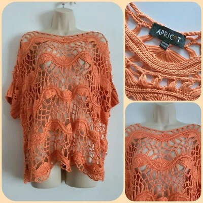 £12.40 • Buy Apricot Size 12/14 Peach Colour Crochet Top