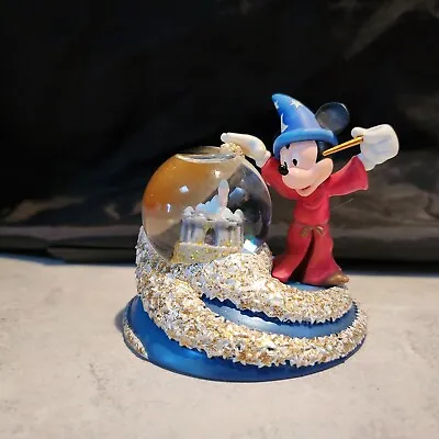 Disney Mickey Mouse ‘Fantasia’ Snowglobe Disneyland Sparkling Water Snow Globe • $12