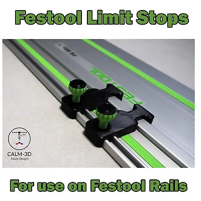 Festool Compatible Guide Rail Stops - Twin Set - Twist & Lock - INC P&P • $14.92
