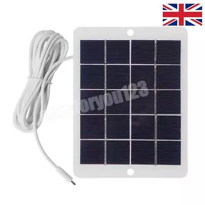 3W 5V Portable Micro USB Solar Panel Chargers Phone Light Power Supply Accessory • £8.15