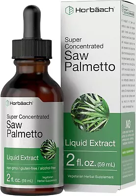 Saw Palmetto Liquid Extract 2 Oz | Alcohol Free  Vegeterian Non-GMO Gluten • $76.80