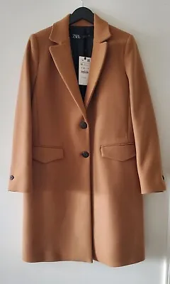 Zara Camel Menswear Coat With Pockets  -Size M Medium - NWT - $149 • $70