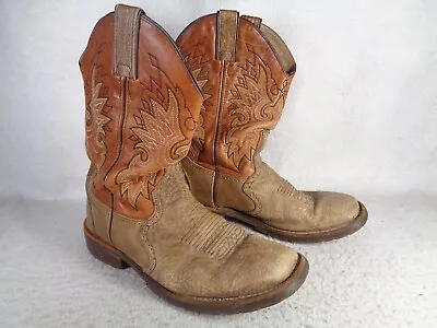 Double H Square Toed Roper Boots Mens US 8 D DH3561 Brown Leather Western Mexico • $47.02