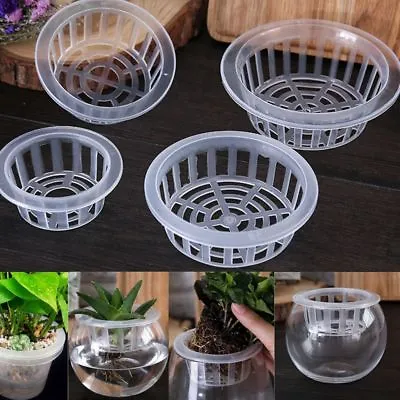 Plastic Pot Hydroponic Net Mesh Cloning Basket Aquarium Insert Plants Growth • £3.58
