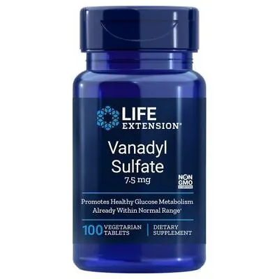 Vanadyl Sulfate 7.5 Mg 100 Tabs By Life Extension • $12.84