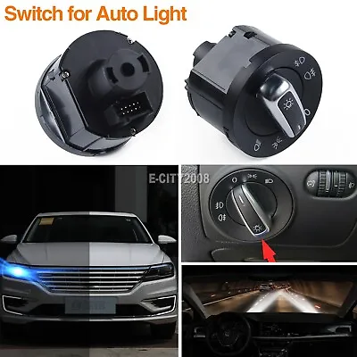 Euro Headlight Switch Light For VW Passat CC B6 Jetta Golf MK5 MK6 5ND941431A • $10.99