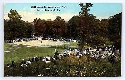 Postcard Ball Grounds In West View Park North Side Pittsburgh Pennsylvania PA • $18.75