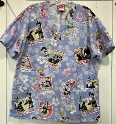 I Love Lucy Nurse Scrub Top Adult Small • $9.99