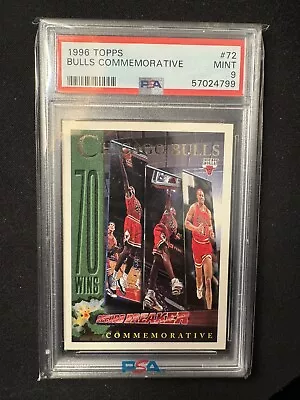 1996 TOPPS 72 BULLS COMMEMORATIVE PSA 9 MINT Michael Jordan Pippen Rodman • $14.99