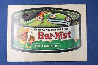 1974 Topps Series 6 - Wacky Packages -  Bar-Kist Rum Flavored Fish  - Authentic • $2